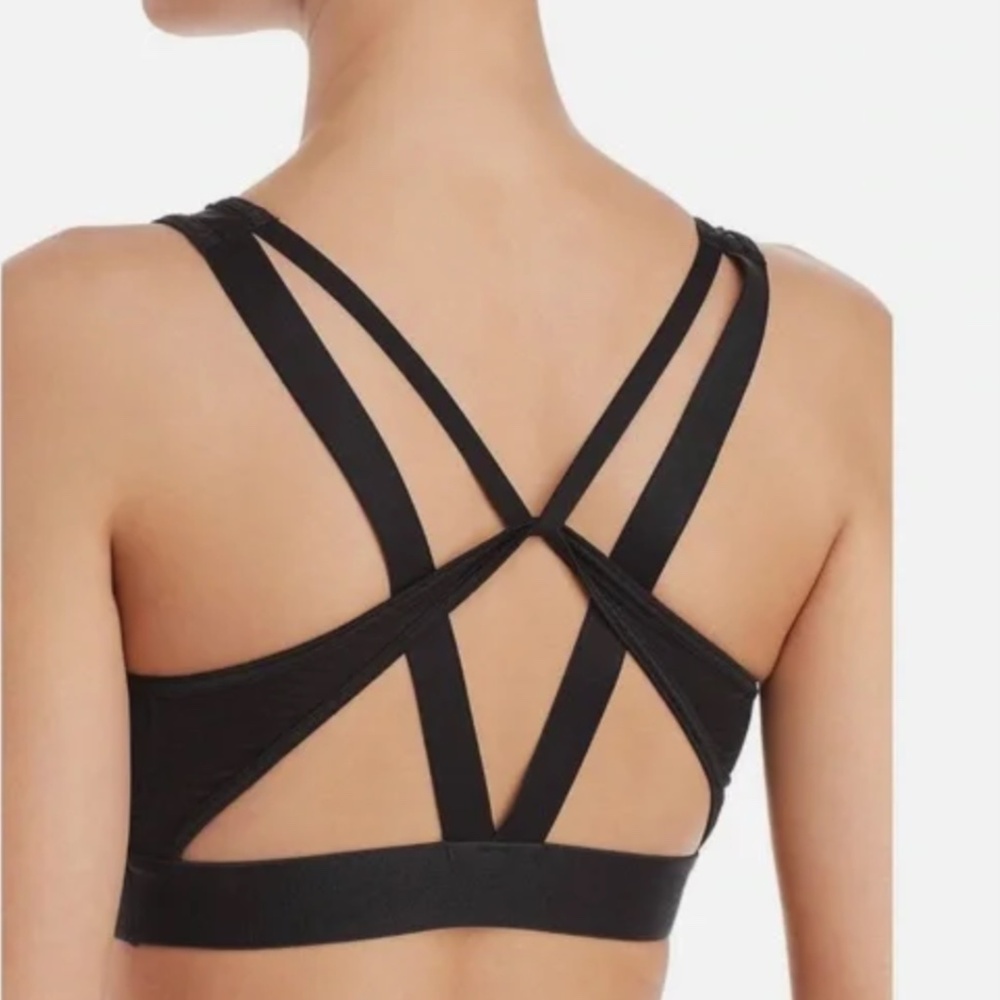 Adidas Womens Training Halter Bra / Compression Crop Top With Strapy Cutout Back